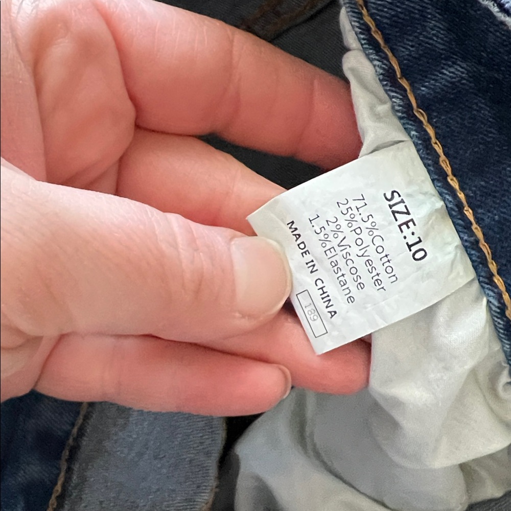 NWOT Sidefeel Women's High Waisted Stretch Jeans Raw Hem Ankle Denim Pants sz 10 - Picture 10 of 10